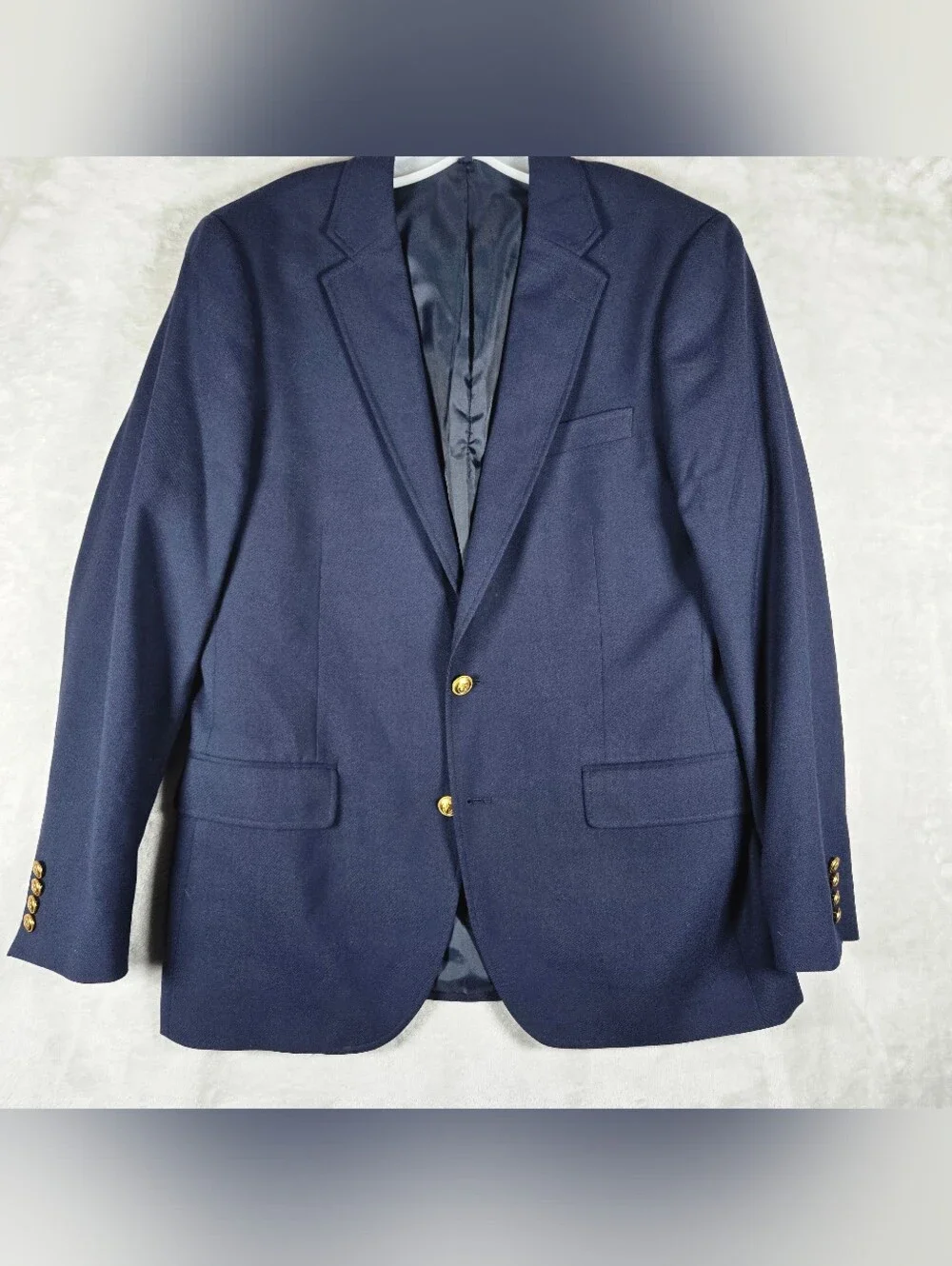 J Crew Blazer Mens 40R Navy Thompson University Stretch Sport Coat Gold Buttons